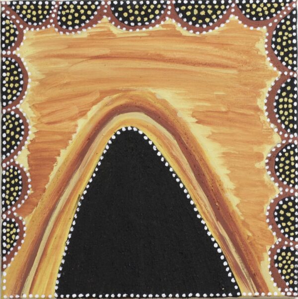 <br>WAC658/15 - Jaiden Wilson</br><br>- 45 x 45 cm / Natural ochre and pigments on canvas</br>